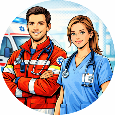 Rettungsdienst und Pflegepersonal